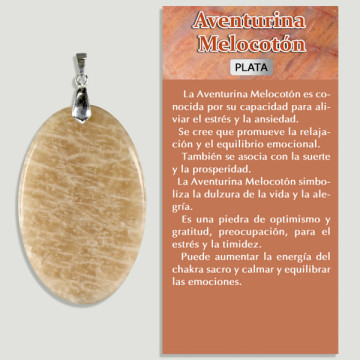 AVENTURINE PÊCHE. Pendentif ARGENT. Formes assorties