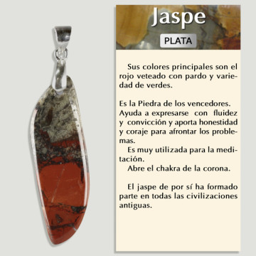 JASPER QUEBRADO. Pingente PRATA. Formas variadas