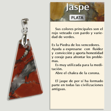 JASPER QUEBRADO. Pingente PRATA. Formas variadas