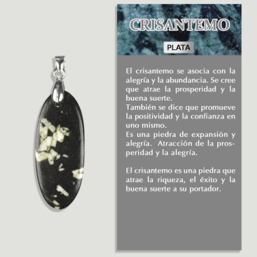 CHRYSANTHÈME. Pendentif ARGENT. Formes assorties