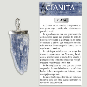 CIANITA AZUL. Colgante PLATA. Bruto