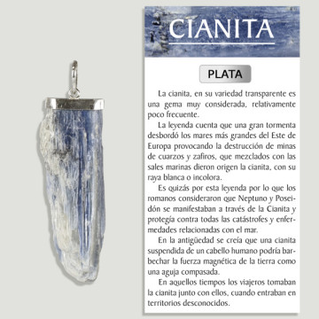 CIANITA AZUL. Pingente PRATA. Duro