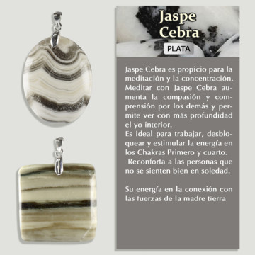 ZEBRA JASPER. Pingente PRATA. Formas variadas