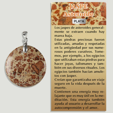 ASTEORIDA JASPER. Pingente PRATA. Formas variadas