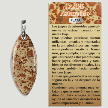 ASTEORIDA JASPER. Pingente PRATA. Formas variadas