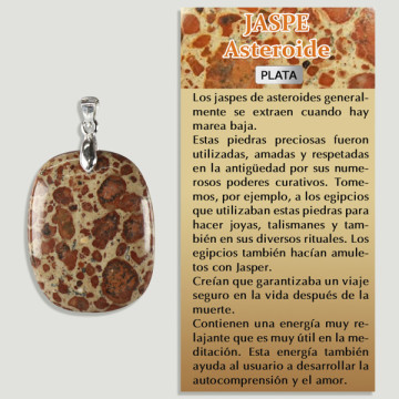 ASTEORIDA JASPER. Pingente PRATA. Formas variadas