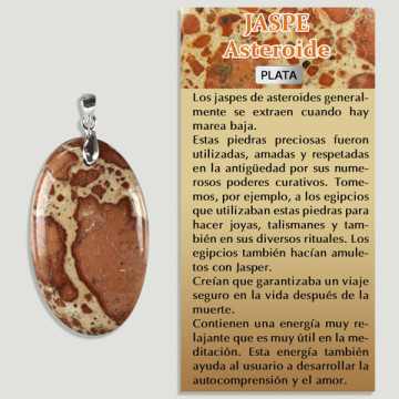 ASTEORIDA JASPER. Pingente PRATA. Formas variadas