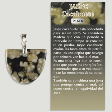 JASPE CACAHUETE. Colgante PLATA. Formas surtidas