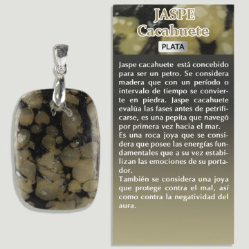 JASPER DE AMENDOIM. Pingente PRATA. Formas variadas