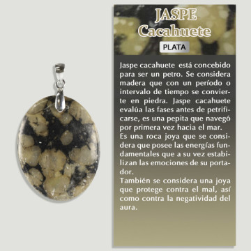 JASPER DE AMENDOIM. Pingente PRATA. Formas variadas