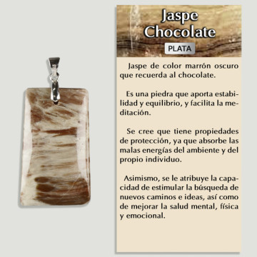 JASPE CHOCOLATE. Pingente PRATA. Formas variadas