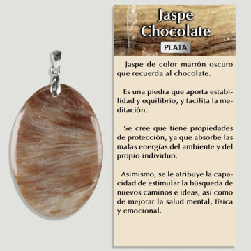 JASPE CHOCOLATE. Pingente PRATA. Formas variadas