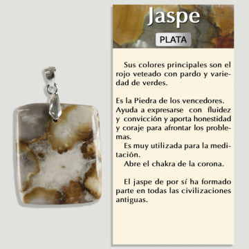 JASPE COBRA. Colgante PLATA. Formas surtidas