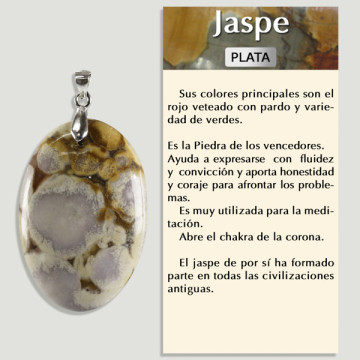 COBRA JASPER. Pingente PRATA. Formas variadas