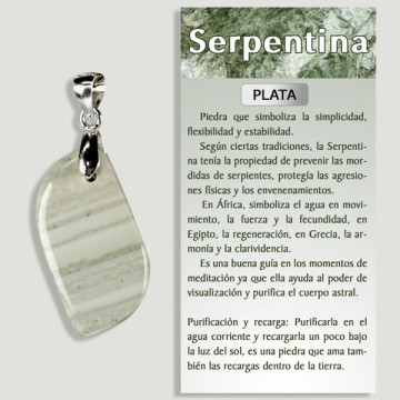 SERPENTINA VERDE. Pingente PRATA. Formas variadas