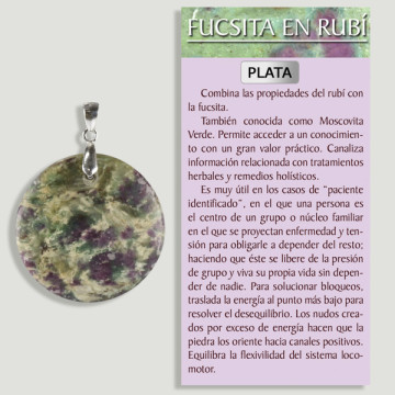 RUBI FUCHSITE. Pingente PRATA. Formas variadas