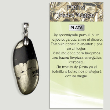 PYRITE D'OR APACHE. Pendentif ARGENT. Formes assorties