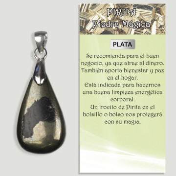 PYRITE D'OR APACHE. Pendentif ARGENT. Formes assorties