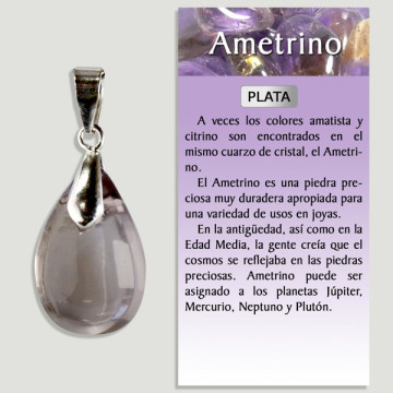 AMETRINO “B”. Pingente PRATA. Formas variadas