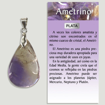 AMETRINO “B”. Colgante PLATA. Formas surtidas