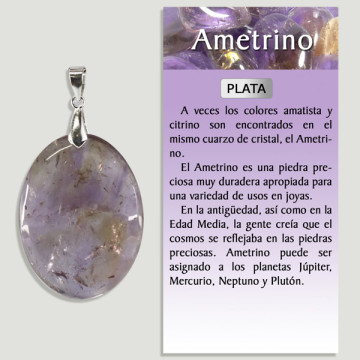 AMETRINO “B”. Colgante PLATA. Formas surtidas