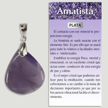 AMATISTA. Colgante PLATA. Formas surtidas