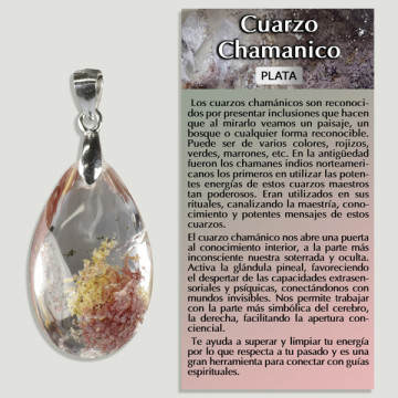 QUARTZ CHAMANIQUE. Pendentif ARGENT. Formes assorties