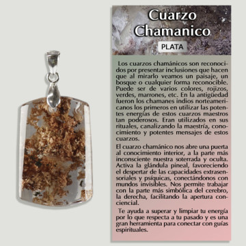 QUARTZ CHAMANIQUE. Pendentif ARGENT. Formes assorties