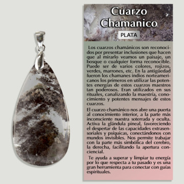 QUARTZ CHAMANIQUE. Pendentif ARGENT. Formes assorties