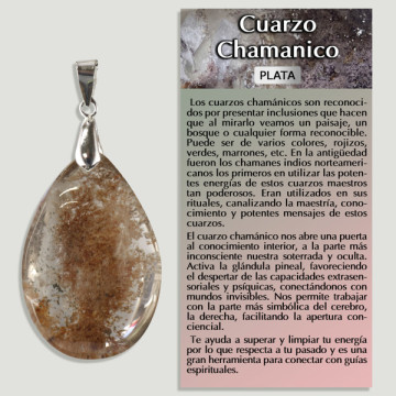 QUARTZ CHAMANIQUE. Pendentif ARGENT. Formes assorties