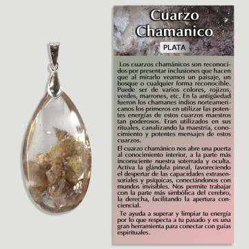 QUARTZ CHAMANIQUE. Pendentif ARGENT. Formes assorties