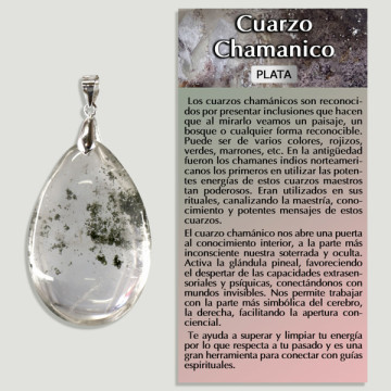 CUARZO CHAMÁNICO. Colgante PLATA. Formas surtidas