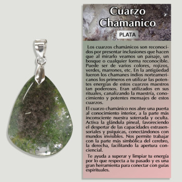 QUARTZ CHAMANIQUE. Pendentif ARGENT. Formes assorties