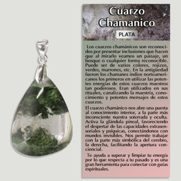 QUARTZ CHAMANIQUE. Pendentif ARGENT. Formes assorties