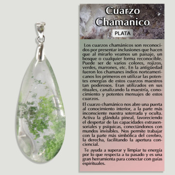 QUARTZ CHAMANIQUE. Pendentif ARGENT. Formes assorties