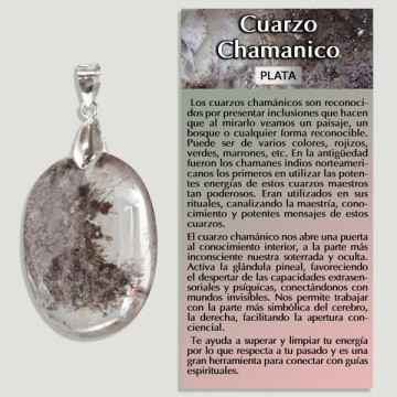 CUARZO CHAMÁNICO. Colgante PLATA. Formas surtidas