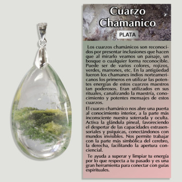 QUARTZ CHAMANIQUE. Pendentif ARGENT. Formes assorties