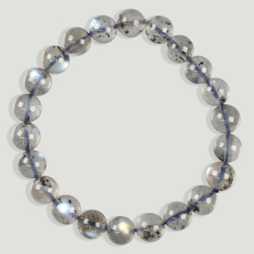 LABRADORITE. Bracelet élastique. boule de 9 mm