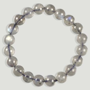 LABRADORITE. Bracelet élastique. Boule 10 mm