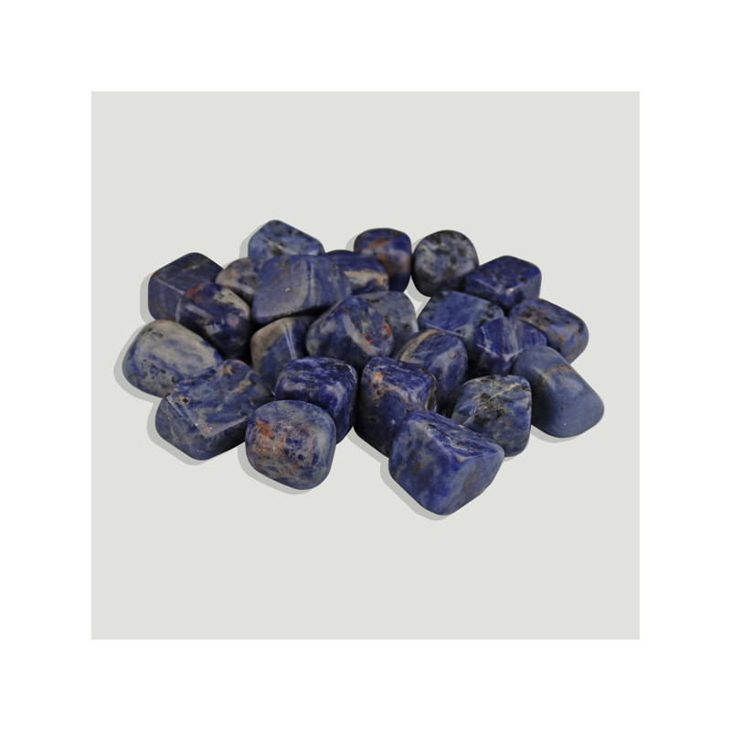 Rolado 50 unidades/Kg (250 gr). Sodalita. 2-3cm aprox. Rolado 50 unidades/Kg (250 gr). Sodalita. 2-3cm aprox.