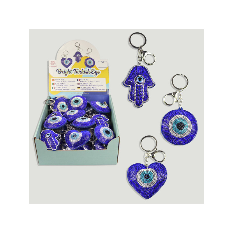 BRIGHT TURKISH EYE. Sparkly keychain. 3 models. 6-7cm BRIGHT TURKISH EYE. Sparkly keychain. 3 models. 6-7cm