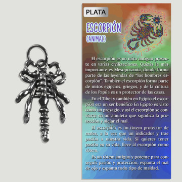 SCORPION. Pendentif ARGENT. 28X36mm