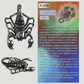 SCORPION. Pendentif ARGENT. 30X40mm