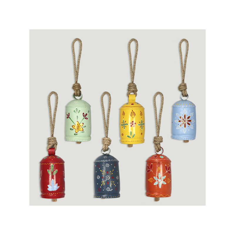 Iron bell with henna 9x19cm. Assorted colors Iron bell with henna 9x19cm. Assorted colors