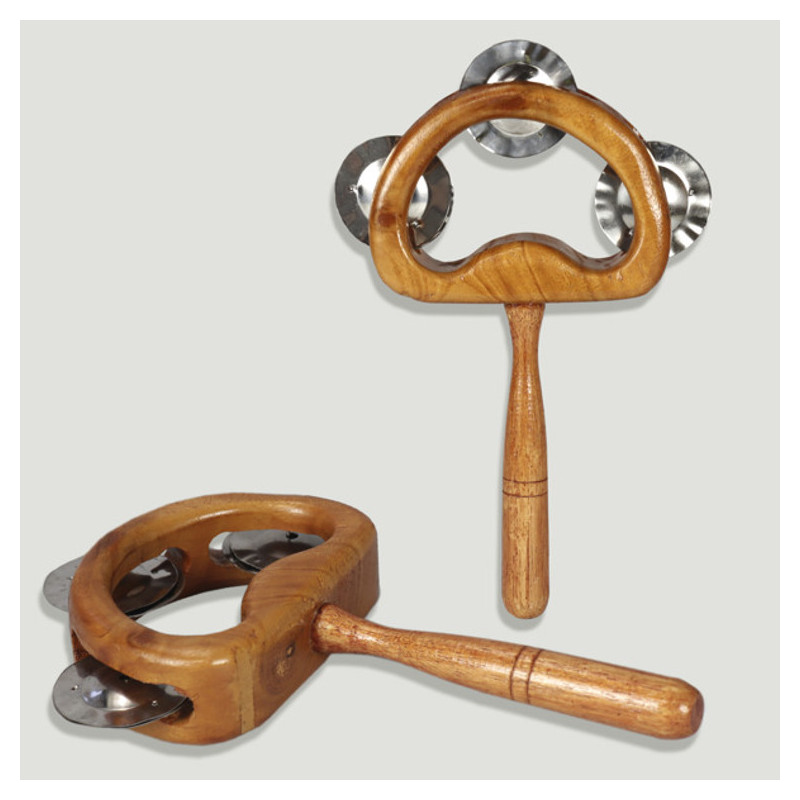 Semicircular tambourine with stick. 10x19cm Semicircular tambourine with stick. 10x19cm