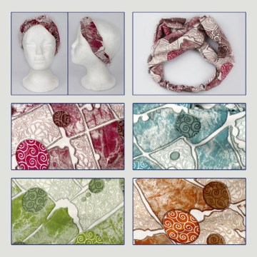 Gancho 14. Bandana poliéster efecto seda y doble nudo. 