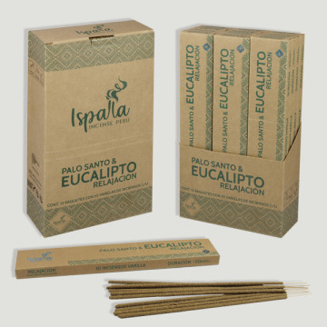 PACK Varillas incienso Ispalla. Palo Santo y Eucalípto. 