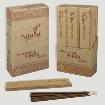 PACK Varillas incienso Ispalla. Palo Santo y Mirra. 