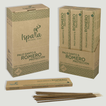 PACK Varillas incienso Ispalla. Palo Santo y Romero. 
