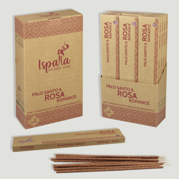PACK Varillas incienso Ispalla. Palo Santo y Rosa. 